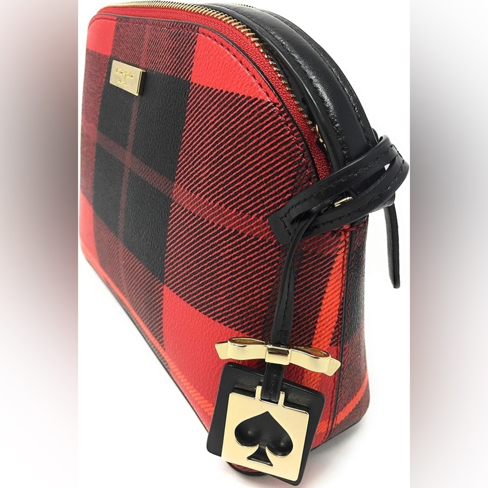 Kate Spade Hanna red Plaid Crossbody Bag
